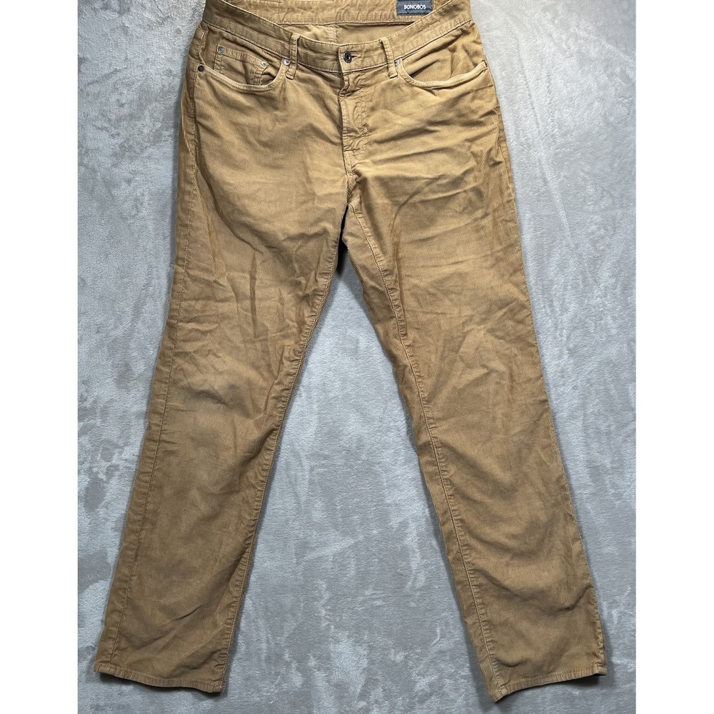 Bonobos Pants Mens 32x32 Tan Brown Corduroy Chino 5 Pocket Stretch Casual Cotton